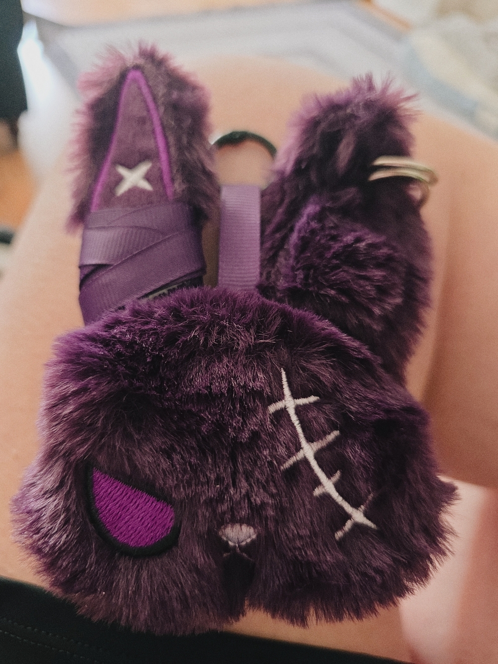 Plush Purple Bunny Bag Charm Keychain – Kids Accessories
